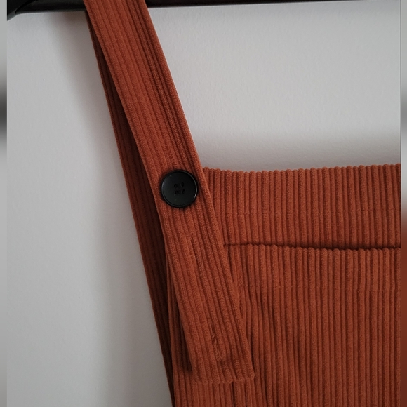 CIDER Corduroy Jumpsuit Overall Wide legs Orange Small - Picture 3 of 4